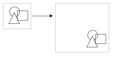 Components anchored bottom and right