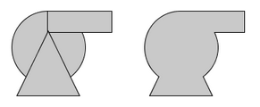 Union: combine basic shapes to make symbols