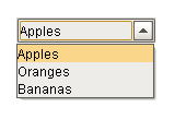 A Dropdown showing<br>
its options